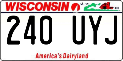 WI license plate 240UYJ