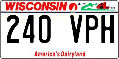 WI license plate 240VPH