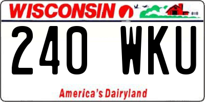 WI license plate 240WKU