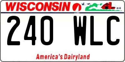 WI license plate 240WLC