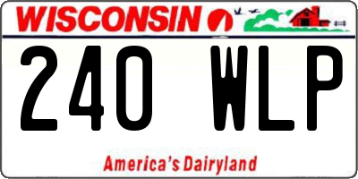 WI license plate 240WLP