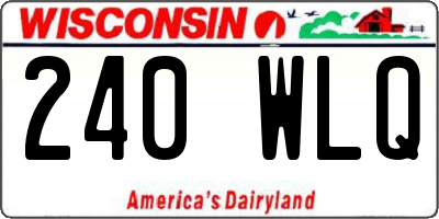 WI license plate 240WLQ