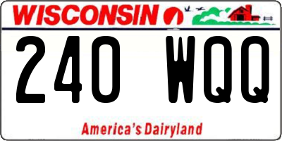WI license plate 240WQQ