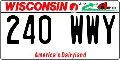 WI license plate 240WWY
