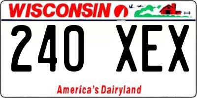 WI license plate 240XEX