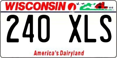 WI license plate 240XLS