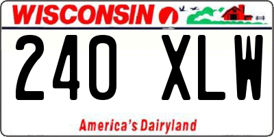 WI license plate 240XLW