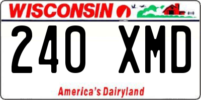 WI license plate 240XMD