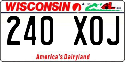 WI license plate 240XOJ