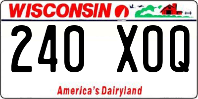 WI license plate 240XOQ