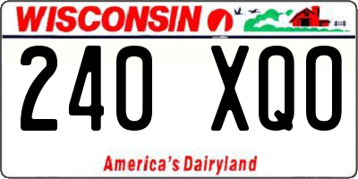 WI license plate 240XQO