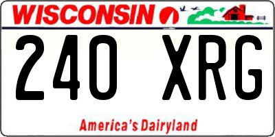WI license plate 240XRG