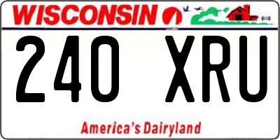 WI license plate 240XRU