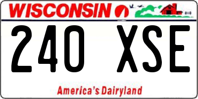 WI license plate 240XSE
