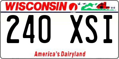 WI license plate 240XSI