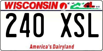 WI license plate 240XSL