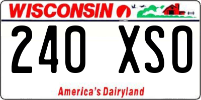 WI license plate 240XSO