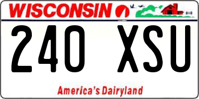 WI license plate 240XSU
