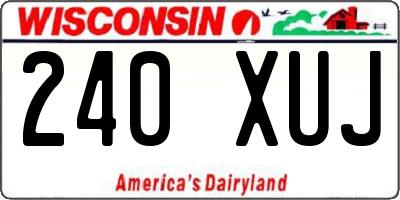 WI license plate 240XUJ