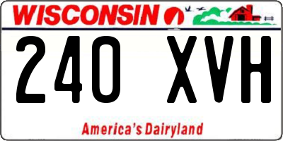 WI license plate 240XVH