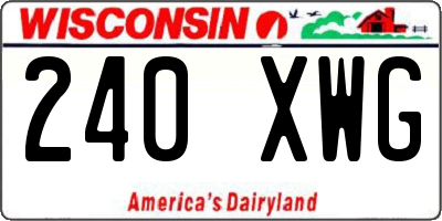 WI license plate 240XWG