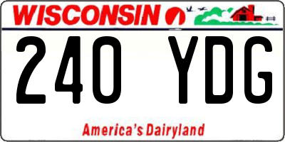WI license plate 240YDG