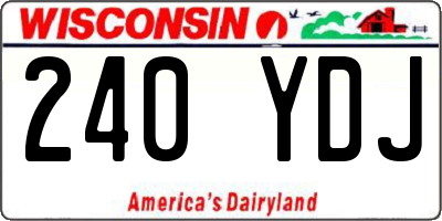 WI license plate 240YDJ
