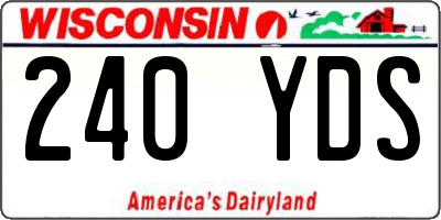 WI license plate 240YDS