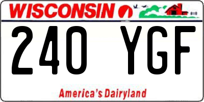 WI license plate 240YGF