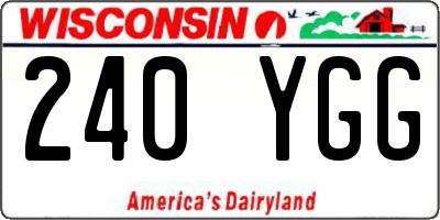 WI license plate 240YGG