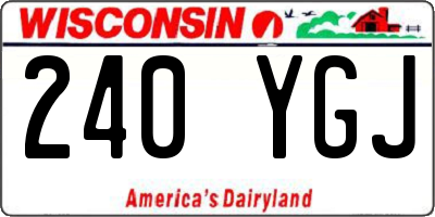 WI license plate 240YGJ