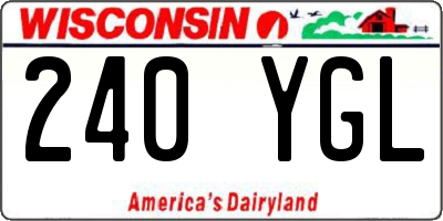 WI license plate 240YGL