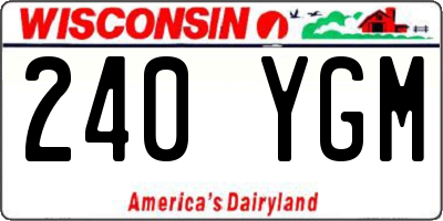WI license plate 240YGM