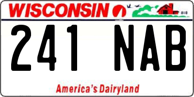 WI license plate 241NAB