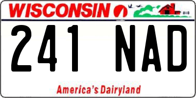 WI license plate 241NAD