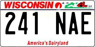 WI license plate 241NAE