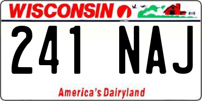 WI license plate 241NAJ