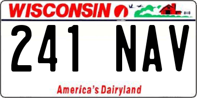 WI license plate 241NAV