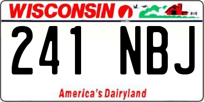 WI license plate 241NBJ