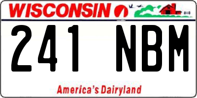 WI license plate 241NBM