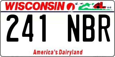 WI license plate 241NBR