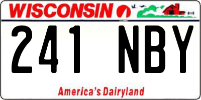 WI license plate 241NBY