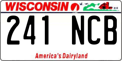 WI license plate 241NCB