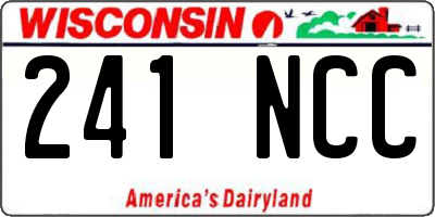 WI license plate 241NCC