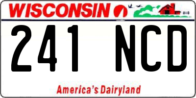WI license plate 241NCD