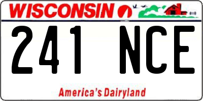WI license plate 241NCE