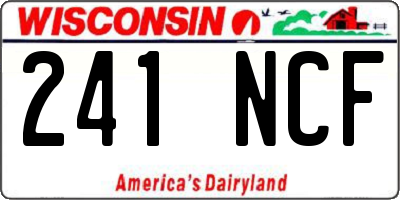 WI license plate 241NCF