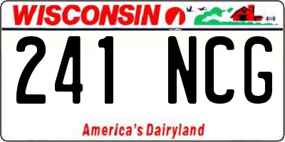 WI license plate 241NCG