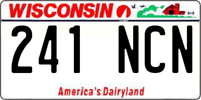 WI license plate 241NCN