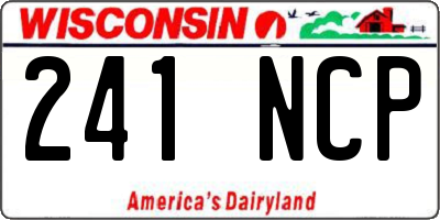 WI license plate 241NCP